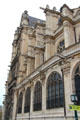 Line of gargoyles at St Eustache Les Halles. Paris, France.