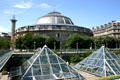 Bourse de commerce with round dome at Les Halles. Paris, France.