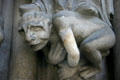 Grotesque figure at Saint-Germain-l'Auxerrois. Paris, France.
