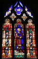 St. Peter stained glass window at Saint-Germain-l'Auxerrois. Paris, France.