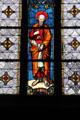 St Peter stained glass window at Saint-Germain-l'Auxerrois. Paris, France.