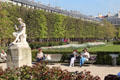 Garden at Palais Royale. Paris, France.