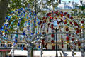 Details of Murano glass of Kiosque des noctambules at Place Colette Metro entrance. Paris, France.