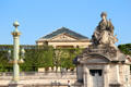Marseille statue by Pierre Petitot with Orangerie building beyond at Place de la Concorde. Paris, France.