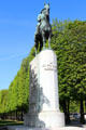 King Albert I of Belgium on his horse by Armand Martial honors Albert's role for refusing Germany to pass through Belgium to invade France in WWI near Place de la Concorde. Paris, France.