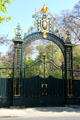 Gates at Jardins des Champs Elysees. Paris, France.