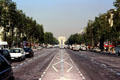 Champs Elysees to Arc du Triomphe. Paris, France.
