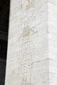 List of French victories engraved on Arc du Triomphe. Paris, France.
