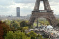 Eiffel Tower & Montparnasse Tower. Paris, France.