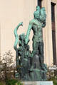 Apollon Musagète sculpture by Henri Bouchard beside northern wing of Palais de Chaillot. Paris, France.