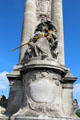 France of Renaissance sculpture by Jules Coutan on Pont Alexandre III. Paris, France.