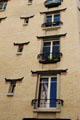 Art Nouveau windows at Immeuble Jassedé. Paris, France.