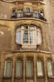 Art Nouveau facade details at Hôtel Guimard. Paris, France