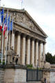 Facade of French National Assembly. Paris, France