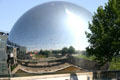 La Géode geodesic dome IMAX theatre at Parc de la Villette. Paris, France
