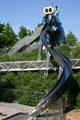Giant playground slide in form of dragon at Parc de la Villette. Paris, France