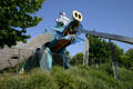 Playground slide in form of dragon at Parc de la Villette. Paris, France.