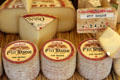 Basque cheeses in shop. Paris, France