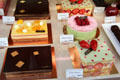Luxury cakes in Paris bakery. Paris, France.