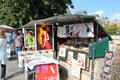 Art stalls on wall of Seine River. Paris, France.