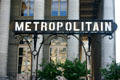 RATP metro wrought iron entrance sign. Paris, France.