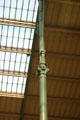 Cast iron pillar at Gare du Nord. Paris, France.