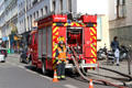 Paris fire department pumper truck. Paris, France.