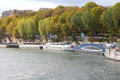 Tourboats docked on Seine. Paris, France.