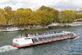 Tourist boat on Seine. Paris, France.