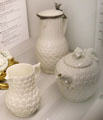 Porcelain vessels made by Manuf. Saint-Cloud of Paris at Museum of Decorative Arts. Paris, France.