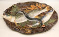 Ceramic plate with models of fish & eels by Édouard Avisseau of Tours at Museum of Decorative Arts. Paris, France.
