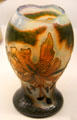 Lilly Art Nouveau glass vase by Daum of Nancy, France at Museum of Decorative Arts. Paris, France.