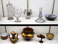 Collection of glass works mostly by Émile Gallé from Nancy, France at Museum of Decorative Arts. Paris, France.
