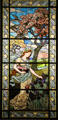 Spring Stained-glass window by Eugène Grasset & Félix Gaudin of Paris at Museum of Decorative Arts. Paris, France.