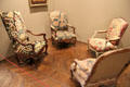 Armchairs upholstered with tapestries at Museum of Decorative Arts. Paris, France.