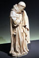 Mourner from Alabaster tears sculpture group by Jean de la Huerta at Cluny Museum. Paris, France.