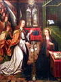 Annunciation painting from Flanders at Cluny Museum. Paris, France.