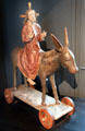 Carving of Christ on donkey for Palm Sunday processions from southern Germany at Cluny Museum. Paris, France.