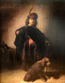 Self portrait in oriental costume Rembrandt van Rijn at Petit Palace Museum. Paris, France.