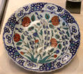Ceramic plate from Iznik, Turkey at Petit Palace Museum. Paris, France.
