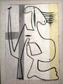 Nude on white background painting by Pablo Picasso at Picasso Museum. Paris, France.