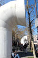 Vents along Georges Pompidou Center. Paris, France.