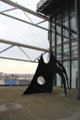 Stabile sculptures on external upper deck at Georges Pompidou Center. Paris, France.