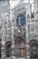 Rouen Cathedral Portal in gray weather painting by Claude Monet at Musée d'Orsay. Paris, France.