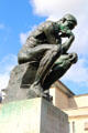 The Thinker bronze sculpture in garden at Rodin Museum. Paris, France.
