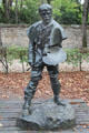 Jules Bastien-Lepage bronze sculpture by Auguste Rodin at Rodin Museum Garden. Paris, France.