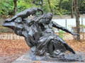 Victor Hugo bronze monument by Auguste Rodin at Rodin Museum Garden. Paris, France.