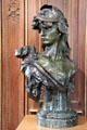 Bellona bronze bust by Auguste Rodin at Rodin Museum. Paris, France.