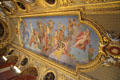 Baroque painted ceiling in apartments of Anne of Austria at Louvre Museum. Paris, France.
