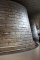 Stone blocks of round towers found under Louvre Museum. Paris, France.